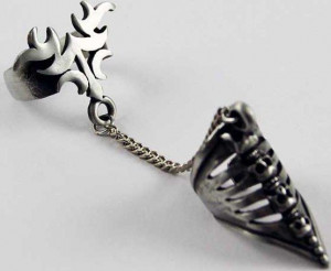  Armour Ring Pewter Symbols With Skull - 