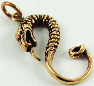  Pendant Bronze Snake - 