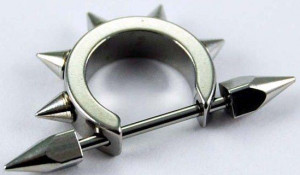  Earring With Spikes Pointed Ends Nickel Free - 
