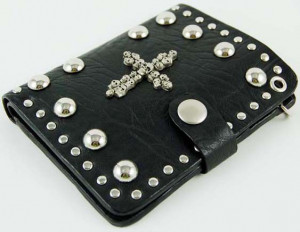  Wallet With Skulls And Cross - 
