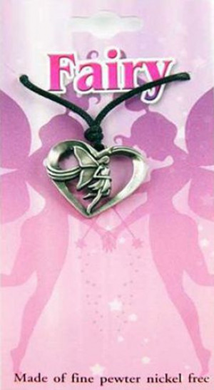  Pendant Pewter Fairy In Heart - 