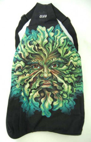  Bag With Zip Green Man Design By Lisa Parker - 