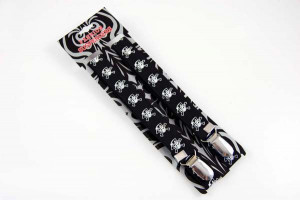  Braces Black With White Skull - 