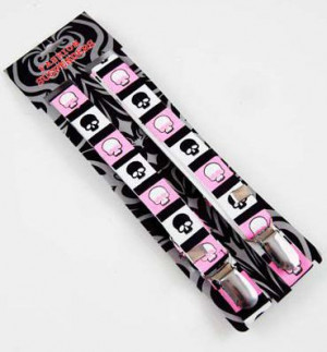  Braces Skulls Black, Pink, And White - 