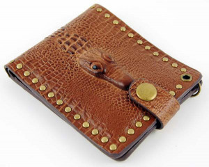  Wallet Brown Crocodile Effect - 
