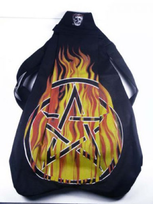  Bag With Zip Pentagram Flames - 