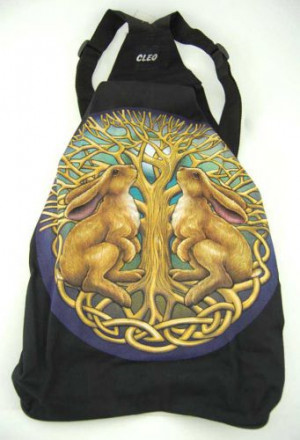  Bag With Zip Moon Gazing Hares Design By Lisa Parker - 