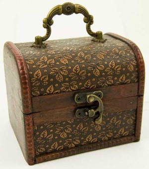  Box Wooden Chest 12X1OX1Ocm - 