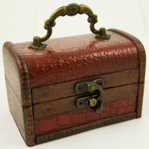  Box Wooden Chest 12X8X8cm - 