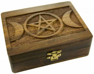 Box Wooden Carved Moons - 