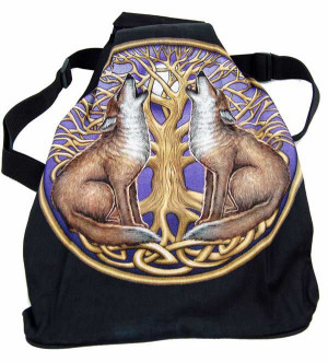  BAG ZIPPED MOON GAZING WOLVES - 