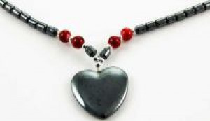  Necklace Heart Hematite Cleopatra 95195 -  