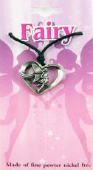  Pendant Pewter Fairy In Heart Cleopatra 96569 -  