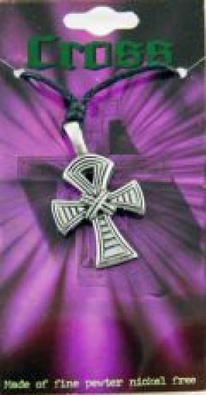  Pendant Pewter Cross Wide Design Cleopatra 96563 -  