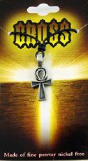  Pendant Pewter Ankh Black Cleopatra 96574 -  