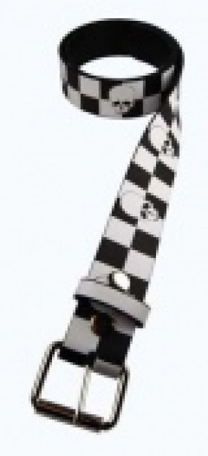  Belt Check Black And White Skull Cleopatra 85930 -  