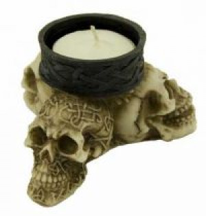  Skull T-Light Holder 9.5X8.5X5.5cm Cleopatra 71355 -  