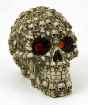  Skull Head With Red Eyes Ivory Cleopatra 98776 -  