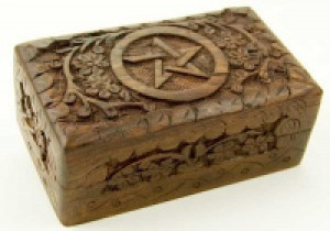  Box Wooden Carved Penta 5X3 In Cleopatra 70436 -  