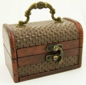  Box Wooden Chest 12X8X8cm Cleopatra 72069 -  