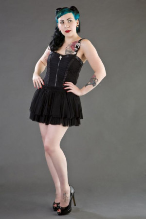 Alchemy black corset top in twill - 