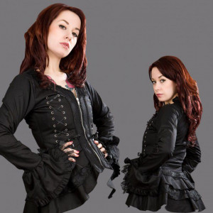  Gothic black twill jacket - Attitude - 
