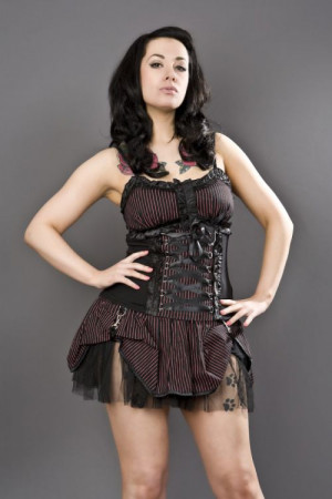  Attitude top black/red stripe - 