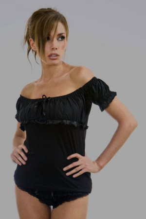  Gypsy black cotton gothic top - 