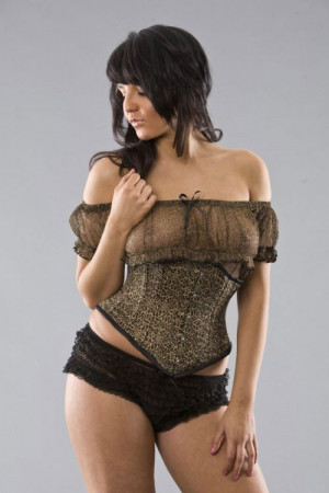  Gypsy gothic mesh top in leopard print - 