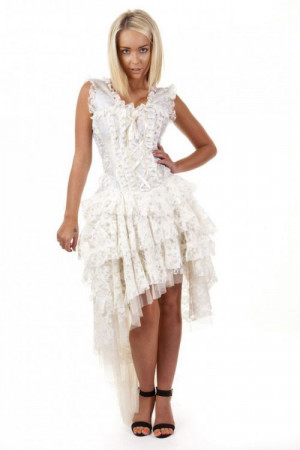  Ophelie maxi corset dress in baby blue king brocade /   - 
