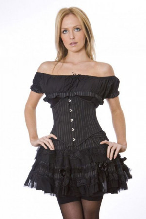  Sexy waspie waist cincher in pinstripe - 