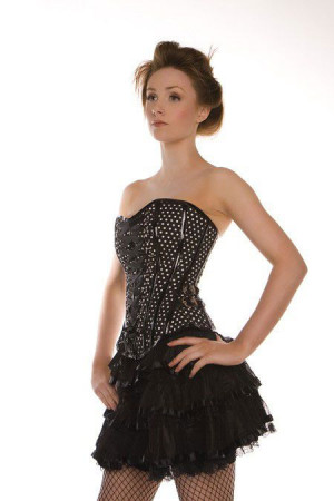  Trinity overbust rockabilly corset in polka dot - 