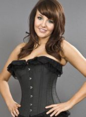  Dita overbust black taffeta Burleska DITA OB BLK -  