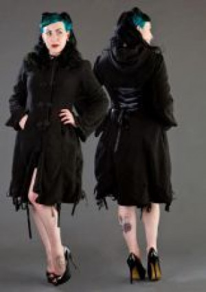  ELIZABETH COAT BLACK FLEECE Burleska ElizaB/CT-FL -  