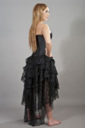  Beverly prom corset dress in black taffeta -  1