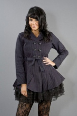  Dark ladies gothic jacket in black and purple stripes Burleska dark-jacket-purple-stripe -  