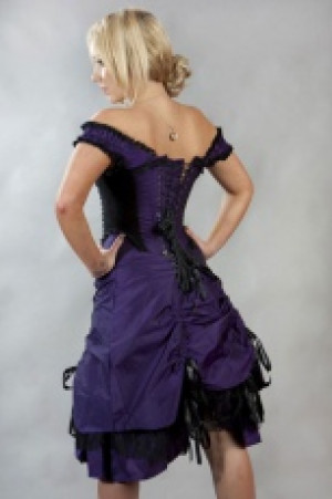 Dita victorian corset dress in purple taffeta -  1