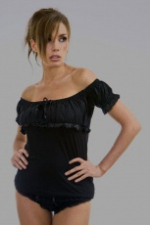  Gypsy black cotton gothic top Burleska gypsy-top-black-cotton -  