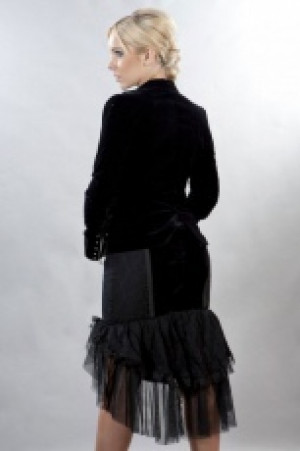  Hannah tailored ladies gothic velvet jacket -  1