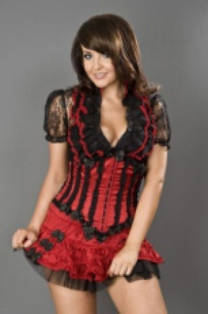  Kitty waspie in red satin Burleska kitty-waspie-red-satin -  