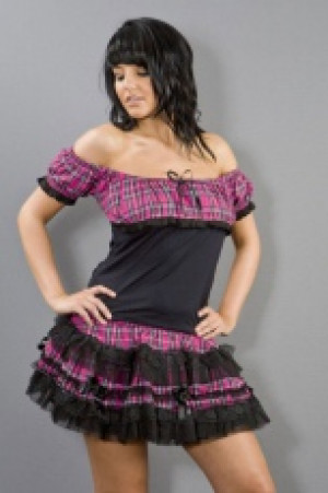 Юбка Lolita rockabilly mini skirt in pink tartan Burleska lolita-skirt-pink-tartan / Аниме / Косплей / Лолита / - маленькая картинка