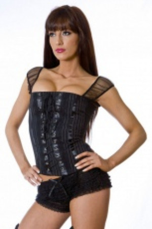  Lucy rockabilly pinstripe top Burleska lucy-top-pinstripe -  