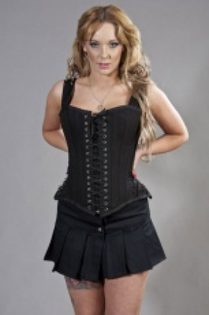 Micra punk rock mini skirt in black twill Burleska micra-mini-black-twill /   / -  