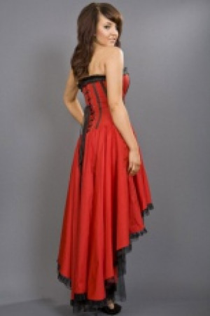  Monroe corset dress in red taffeta -  1