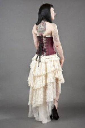 Ophelie long burlesque skirt in cream lace -  1