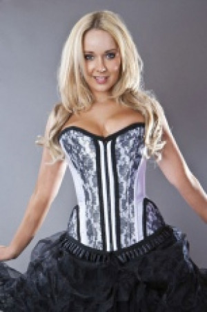 Petra Satin Open Cup Satin Corset