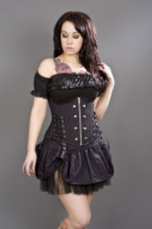  Pirate purple striped mini skirt Burleska pirate-skirt-purple-stripe -  