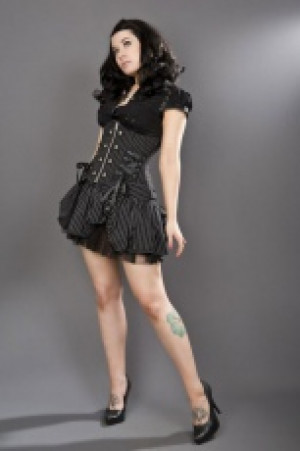 Rock underbust waist cincher corset in pinstripe Burleska rock-underbust-corset-pinstripe /   / -  