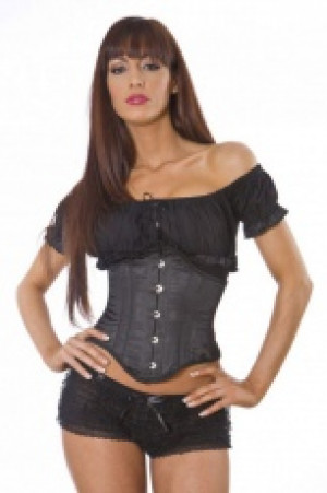 Sexy waspie waist cincher in black satin Burleska sexy-waspie-black-satin -  