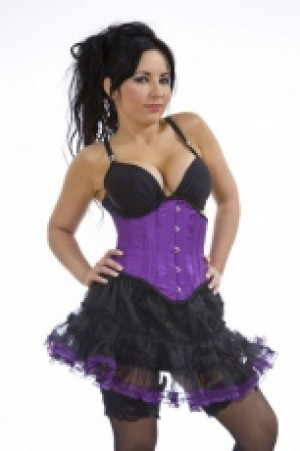  Sexy waspie waist cincher in purple satin Burleska sexy-waspie-purple-satin -  